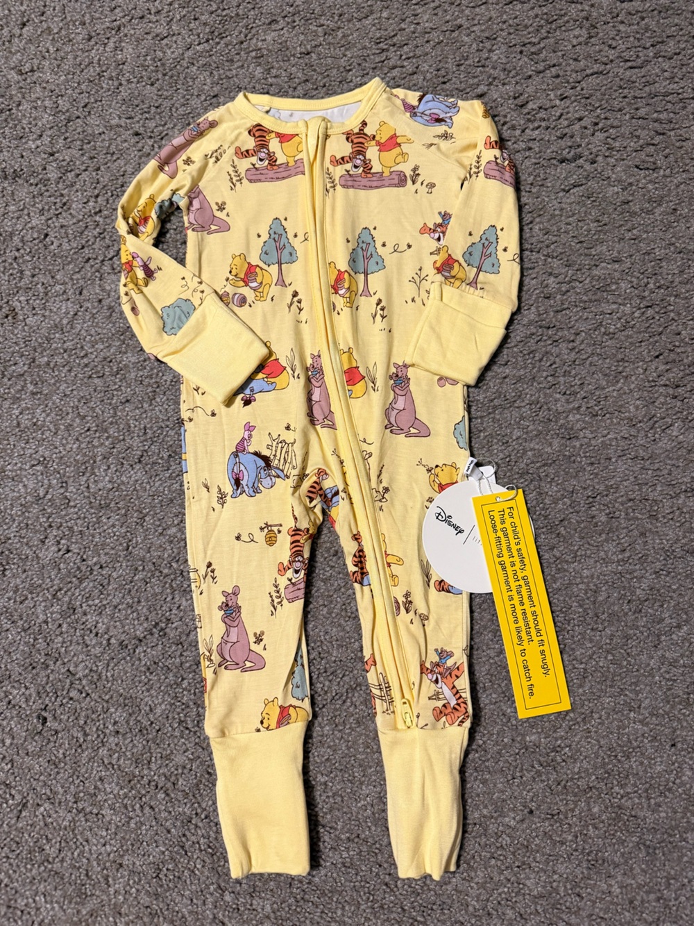 NWT Little Sleepies Pooh zippy